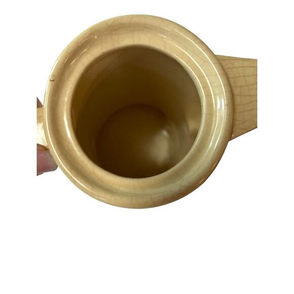 Vtg Kitchen Pfaltzgraff VILLAGE Coffee Tea Pot Distressed Stoneware Note Flaw - Picture 6 of 16